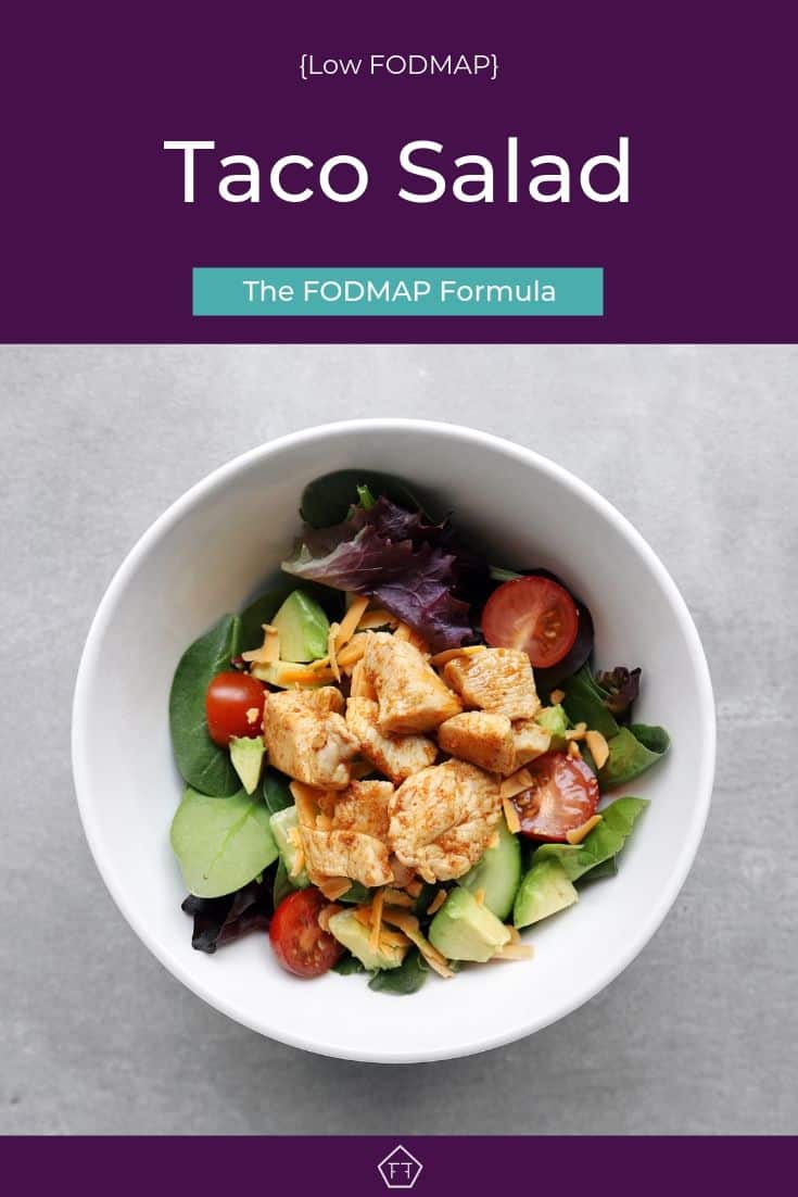 Low FODMAP Taco Salad in bowl - Pinterest 2