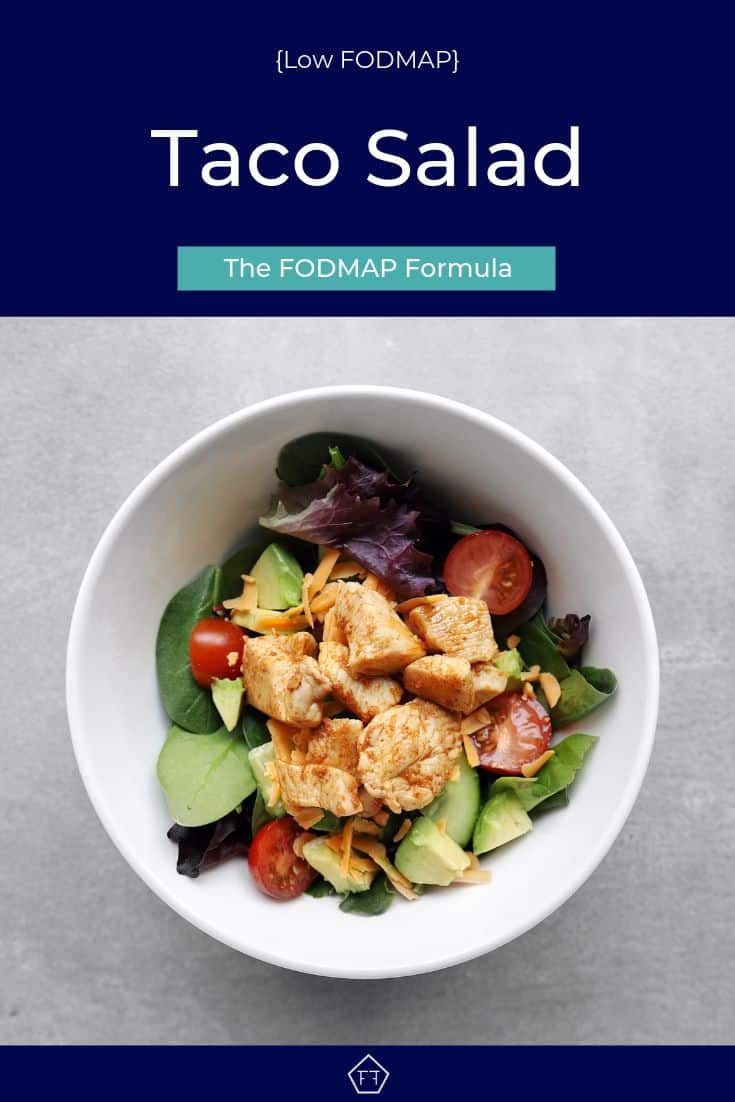 Low FODMAP Taco Salad in bowl - Pinterest 3