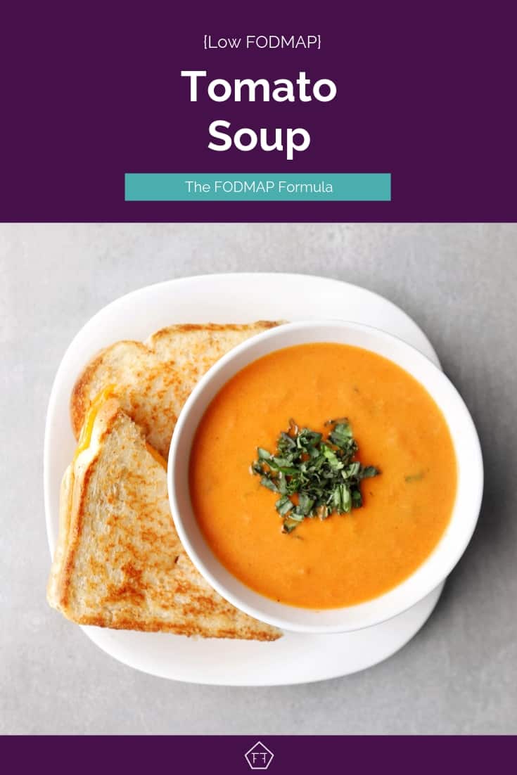 Low FODMAP tomato soup and sandwich - Pinterest 4