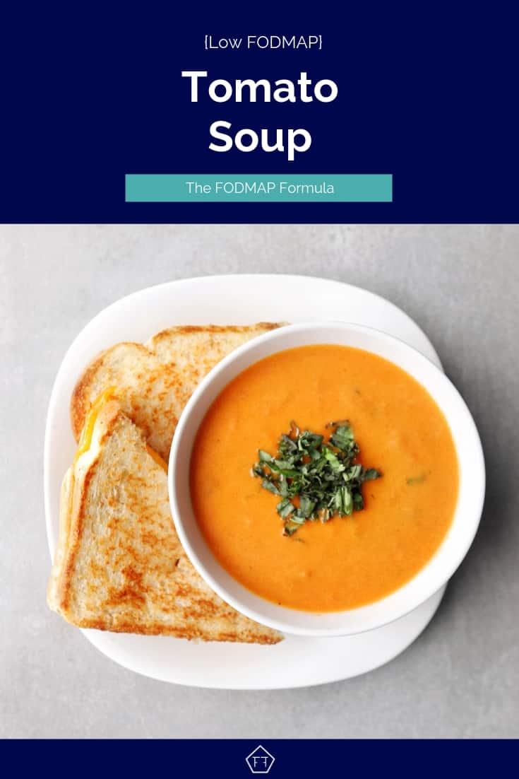 low FODMAP tomato soup with sandwich - Pinterest 5