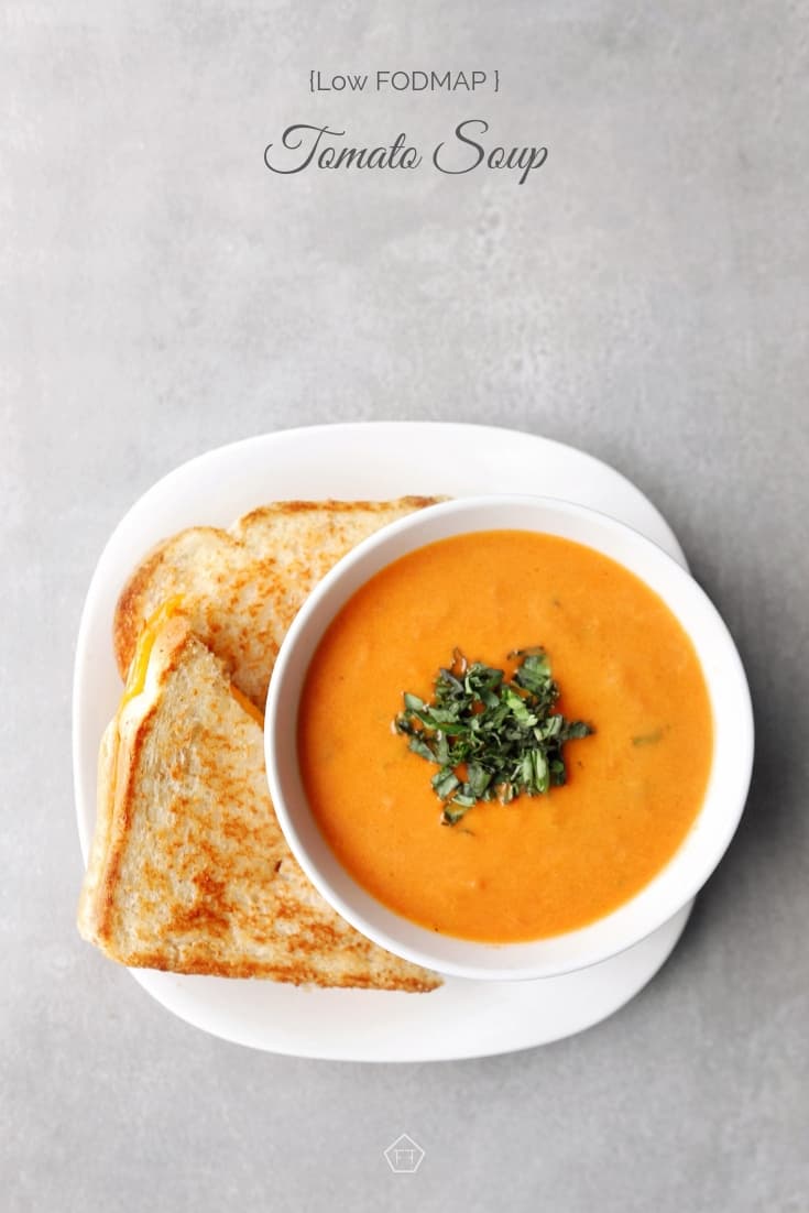 Low FODMAP tomato soup and sandwich - 735 x 1102