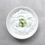 Low FODMAP Tzatziki sauce in bowl