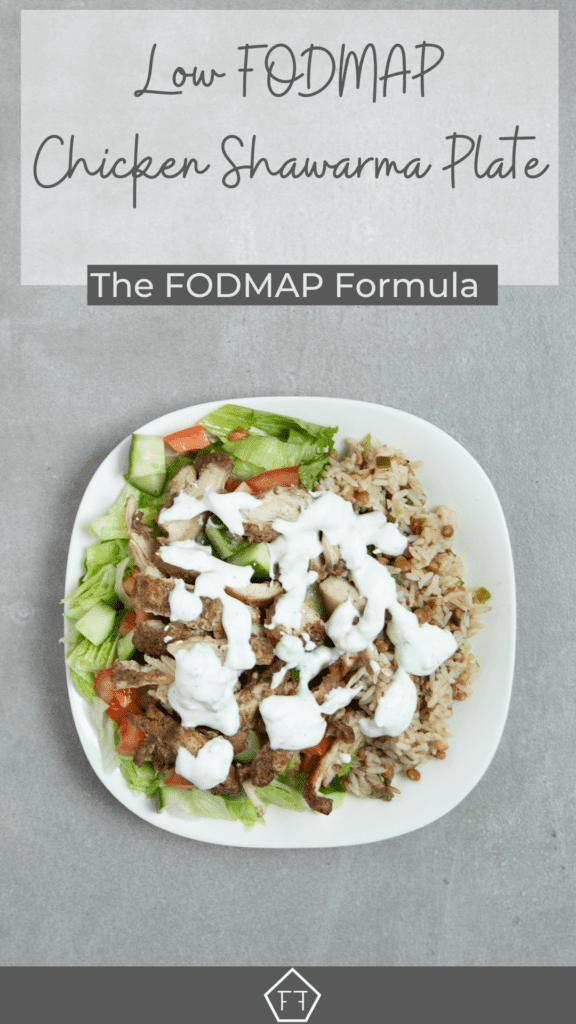 Low FODMAP Chicken Shawarma Plate