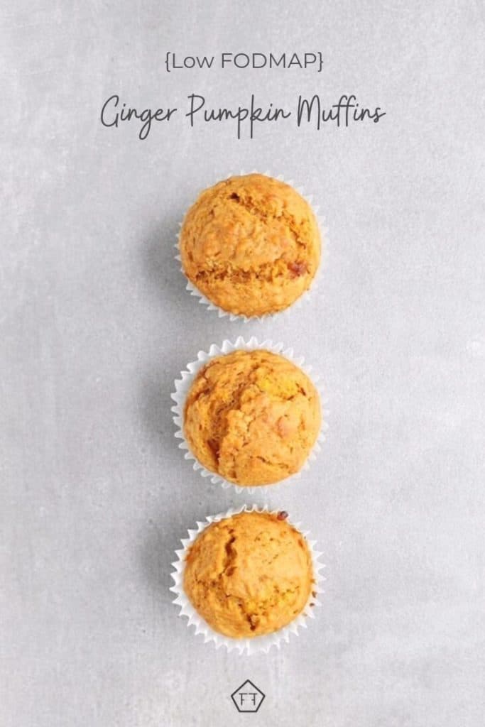 3 Low FODMAP ginger pumpkin muffins