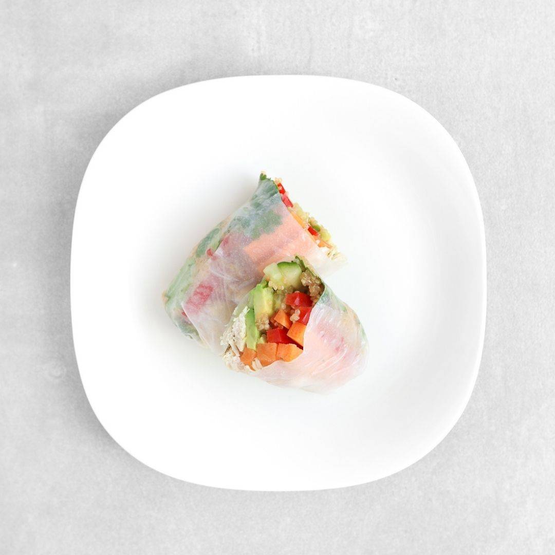 Rice Paper Rolls with Peanut Dipping Sauce - Monash Fodmap