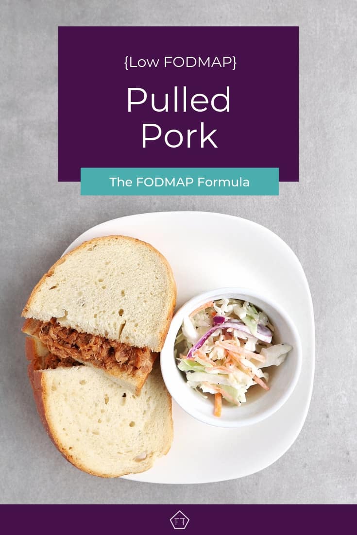 Low FODMAP Pulled Pork Sandwich on Plate - Pinterest 4