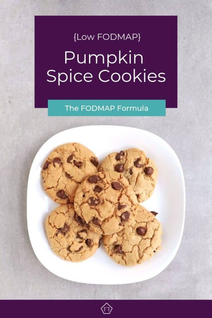 Low FODMAP pumpkin spice cookies piled on white plate