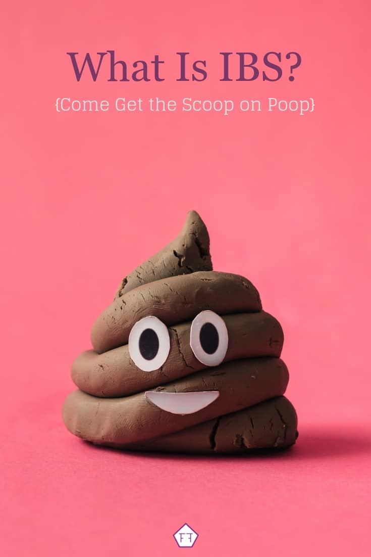 Plasticine poop with face with text overlay: What is IBS?
