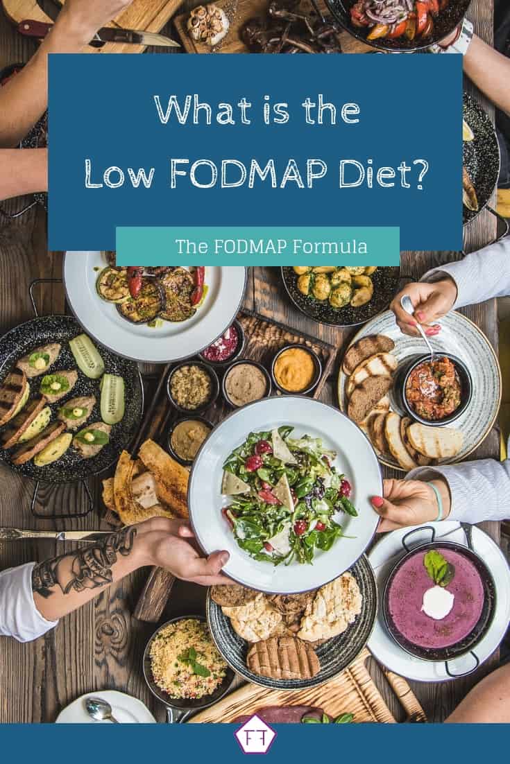 Dinner Table with Text Overlay: What is the Low FODMAP Diet?